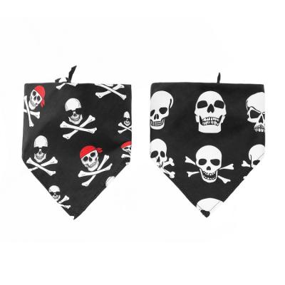 China Wholesale Custom Manufacturer Design Pattern Printed Cotton Pet Accessories Halloween Dog Bandanas for sale