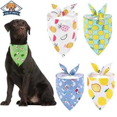 China Personalized Fruits Soft Cotton Summer Bandanas Dog Scarf Collar Dog Bandana New Year Bandana for sale