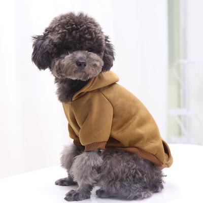 China Custom Sport Winter Puppy OEM White Dog Hoodie Four Legs Pet Clothes Winter for sale