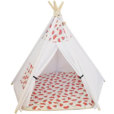 China China Websites Factory Price Five Sticks Wholesale Customized Pet Bed Teepee Tent House Dog Tent for sale