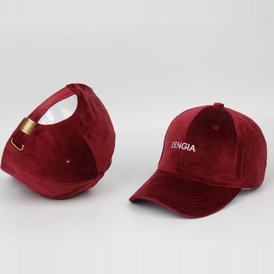 China 2019 hot sale high quality custom embroidery fashion COMMON simple velvet hat baseball cap for sale