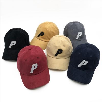 China COMMON Embroidery 6 Panel Custom Wholesale High Quality Baseball Cap Corduroy Unstructured Hat for sale