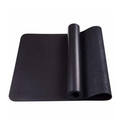 China Durable Custom Printed Non-Toxic Black Design Ant Slip Eco Polyurethane Leather Natural Rubber PU Yoga Mat for sale