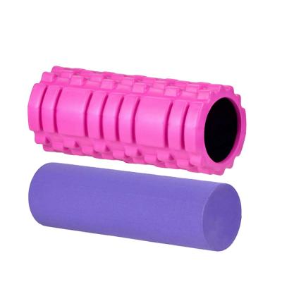 China Flexible And Comfortable Foam With Tube Gym High Quality Exercise EVA/EPP 2 Cavity Firm In 1 Foam Roller for sale