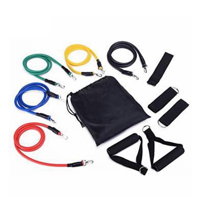 China 11 PCs portable resistance band/natural latex resistance band/hot sale exercise resistance band for sale