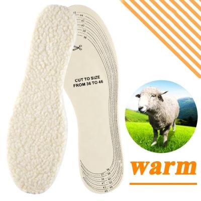 China Warm Latex Insole Winter Wool Insoles Relieve Thermal Shoe Pads Inserts Thickened Heated Insoles For Snow Boots for sale