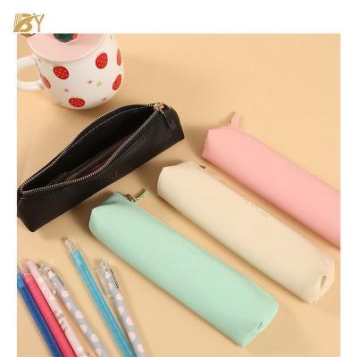 China Schools & Offices Pen Hot Sale Genuine Leather Student Pen Pencil Case For Bag Promotion for sale