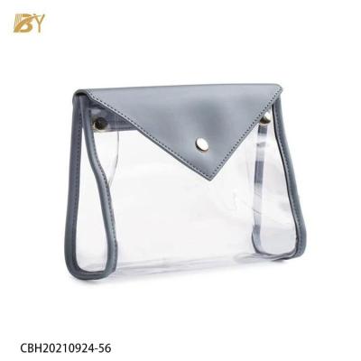 China Wholesale Custom Clear PVC Cosmetic Bag High Quality Women Travel Glitter Mesh Plastic Transparent Makeup Bag for sale