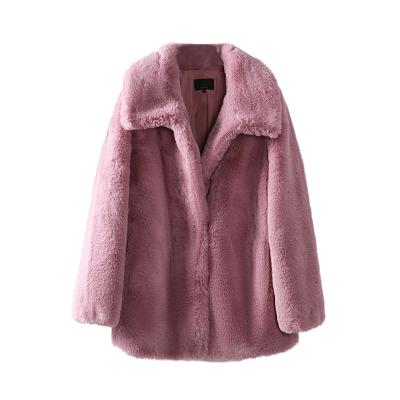 China High Quality Warm Wholesale Jackets Girls Jackets Wholesale Warm OEM Anti-wrinkle OEM Women Women Faux Fur Coat Purple Color for sale