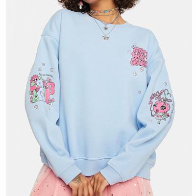 China Wholesale Breathable Embroidered Crewneck Sweatshirt Pullover Women Crop Women's Hoodies and Sweatshirts Plus Size for sale