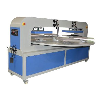 China 6 Trays Pneumatic Carousel Tabletop Carousel Double Heater Sublimation Coating Material Automatic Air Rotary Heat Press Machine For T Shirt for sale