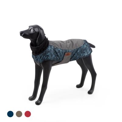 China BlackDoggy Viable Camouflage Clothing Pet Fleece Jacket Dog Running Coat Blue For Winter for sale