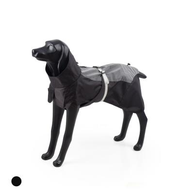 China Viable Reflective Waterproof High Visibility Greyhound Waterproof Dog Rain Jacket With BlackDoggy Design for sale