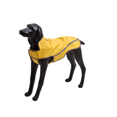 China Viable New Arrival Bright Yellow Fashionable Dog Clothes Breathable Pet Apparel Greyhund Rain Jacket for sale