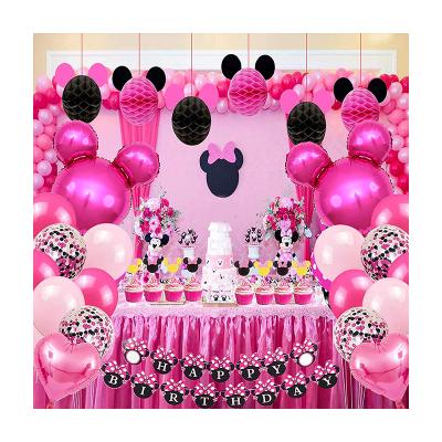 China Decoration Cartoons Minnie Mouse Indoor Outdoor Birthday Party Balloons Themed Supplies Party Decorations Banner Foil Balloons for sale