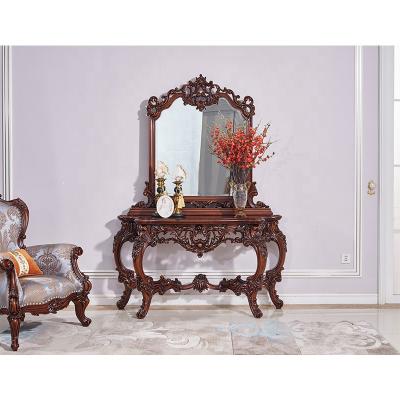 China New Wooden Carved Mirrored Elegant Set Cabinet Coming Durable 2020 Console Table for sale