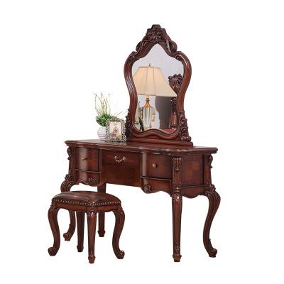 China New Next Goods 2019 Royal Luxury Antique Wooden Mirror Dressers for sale