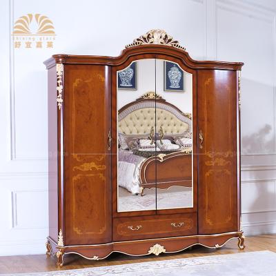 China Italian Luxury Modern Wooden Bedroom Furniture Adjustable Design Solid Wood Wardrobe (Size) for sale