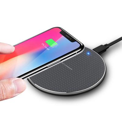 China Wireless Charging 2021 Custom Fast Charging Wireless Mobile Phone Amazon Aluminum Alloy K8 5V 2A 10W QI Universal Charger Pad For iPhone for sale