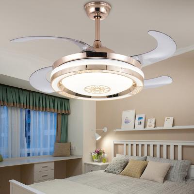 China 2020 Modern led ceiling fan modern ceiling decoration energy saving remote control ceiling fan with light for sale