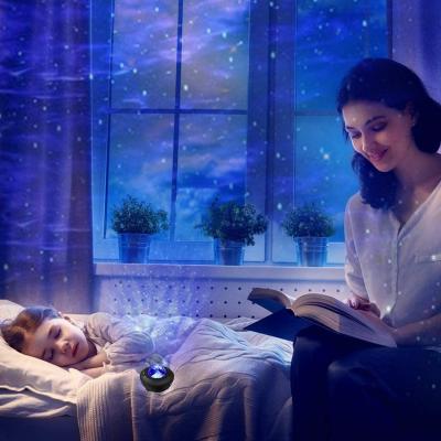 China 10 Colors 360 Star Projector Night Lamp Starry Night Light Surf Flashing Projector With Music Sterren Speaker Remote Control 360 USB Rotation for sale