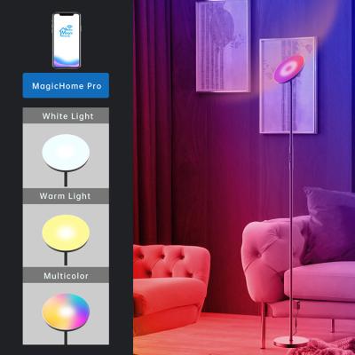 China Colorful Led Corner Floor Lamp RGB Color Changing Standing Lamp Warm Atmosphere For Living Room for sale