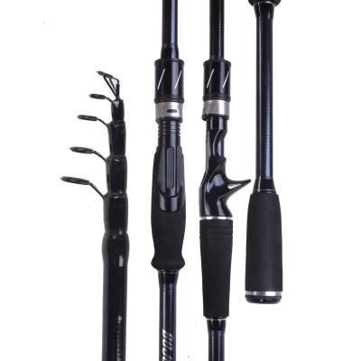 China 1.8m-3.6m Carbon Fiber Spinning and Casting Crappie Rod Carbon Fiber Telescopic Fishing Rod Ultralight Travel Portable Bass for sale