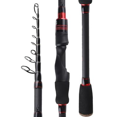 China 2.1m High Quality High Carbon Fishing Rod Spinning and Casting Sunfish Rod Carbon Fiber Telescopic Fishing Rod Ultralight Travel Portable Bass for sale