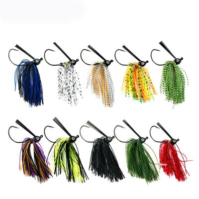 China Amazon 7g/10g/14g Weedless Amazon Bass Fishing Lure Swim Jig/Metal Swim Jig With Silicon Skirt Weedguard System Metal Rubber Jig Fishing Lure for sale