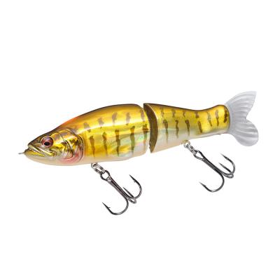 China Hot Selling Two Sections Amazon ABS Plastic Hard Fishing Lure Swimbait 28g 13.5cm Multi Joint Slow Sinking Lure for sale