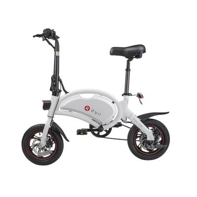 China New Function DYU D2+ Metal 2022 Old 12 Inch Small Wheel Children's Bicycle Motor Folding Adult Electric E-Bike for sale