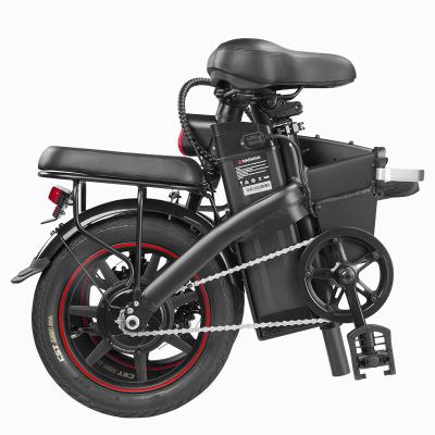 China MINI Wholesale China Sales Price Warehouse 48V 14 Inch Full Suspension Folding Mountain Adult Electric Bicycle E Bike for sale