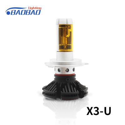 China X3 50W 6000Lumen  ZES chips car led headlight for sale