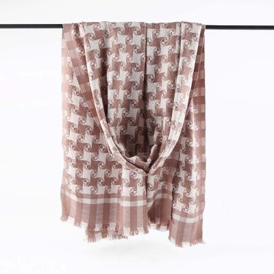 China Wholesale Warm Thick Tassel 240g Shawl Scarf Lady Fall Winter Fashion 194x66cm Soft Feel Cashmere Plaid Scarf Long For Women for sale