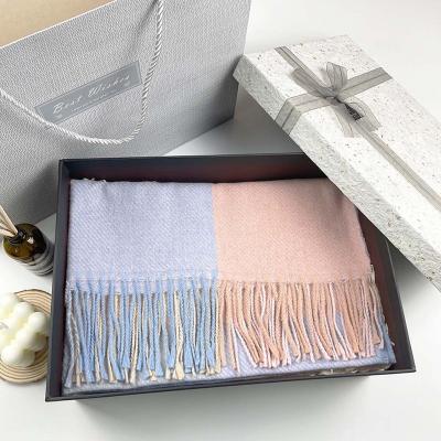 China Big Pashmina Scarf 200*70cm Cashmere 230g Winter Scarves Colorful High Quality Soft Soft Long Shawls Warm Feeling Scarves For Elegant Women for sale