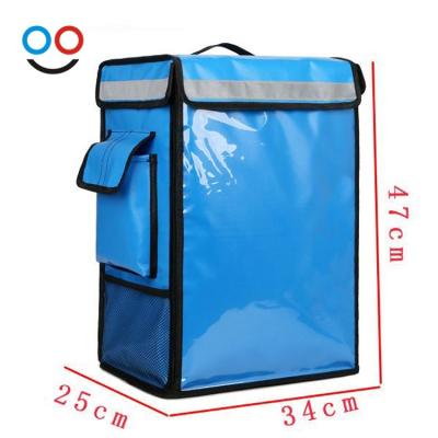 China Waterproof Custom Printed Large Motorcycle Backpack Food Delivery Insulated Cooler Bag for sale