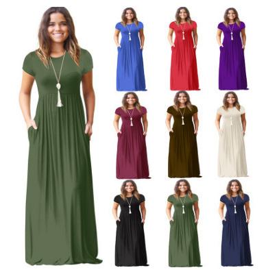 China Summer Breathable Women Short Sheath Beach Casual Loose Dress Plus Size Boho Bodycon Female Maxi Dress for sale