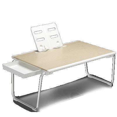 China Foldable Laptop Table Desk Tray with Storage Drawer and Book Holder for sale