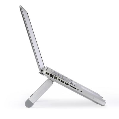 China Adjustable For Multi Angle Convenient Aluminum Mental Adjustable Mental Silicone Laptop Stand Foldable Stand for sale