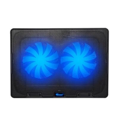 China 9-17 Inch Size Double Fans Adjustable Plastic Foldable Laptop Cooler USB Cooling Pad for sale