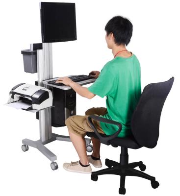 China Height Adjustable (Height) Adjustable Mobile Laptop Desk With Black Top for sale