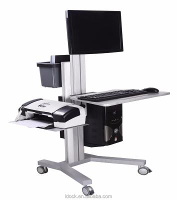 China (height)adjustable PC cart/mobile computer desk/laptop desks for sale