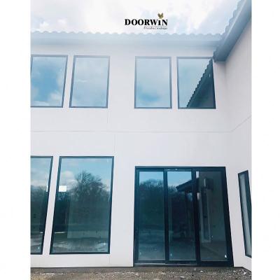 China Swing drectly factory thermal break low-e powder coated black aluminum windows and aluminum window doors for sale