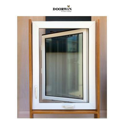 China Magnetic Screen Doorwin Latest China Supplier Customized Tempered Double Grill Design Glass Screen Removable Crank Open Window for sale