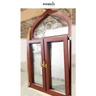 China Factory Price Manufacturer Supplier Hurricane Impact Special Shape Window Magnetic Solid Wooden Religious Screen Windows for sale