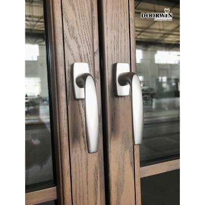 China Screen China Manufacture Simple Design Magnetic Aluminum Windows For Perfab House Wooden Patio Doors for sale