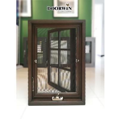 China Swing Style Windows Hot Sale Wooden Window Grill Crank Open Window for sale