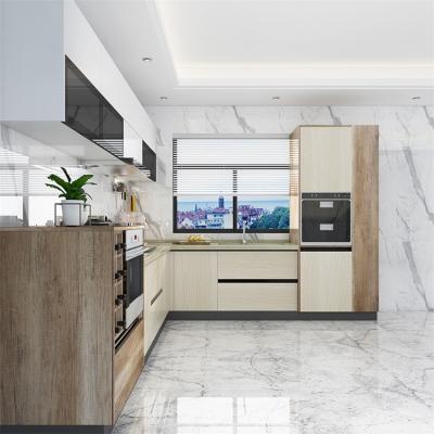 China Modern Design Lamited Plywood Modern Luxury Sideboard Shaker Style Kitchen Cabinets White With Drawers for sale