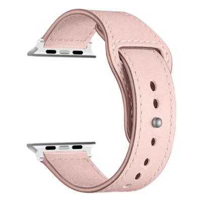 China Comfortable High Quality Genuine Leather Replacement Watch Band Strap For Apple Iwatch Ultra 8 7 Series for sale