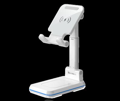 China Adjustable Desktop Promotional Type C Logo Wireless Charging Phone Stand 5w 15w Smartphone Chargers Instruments Stand Station for sale